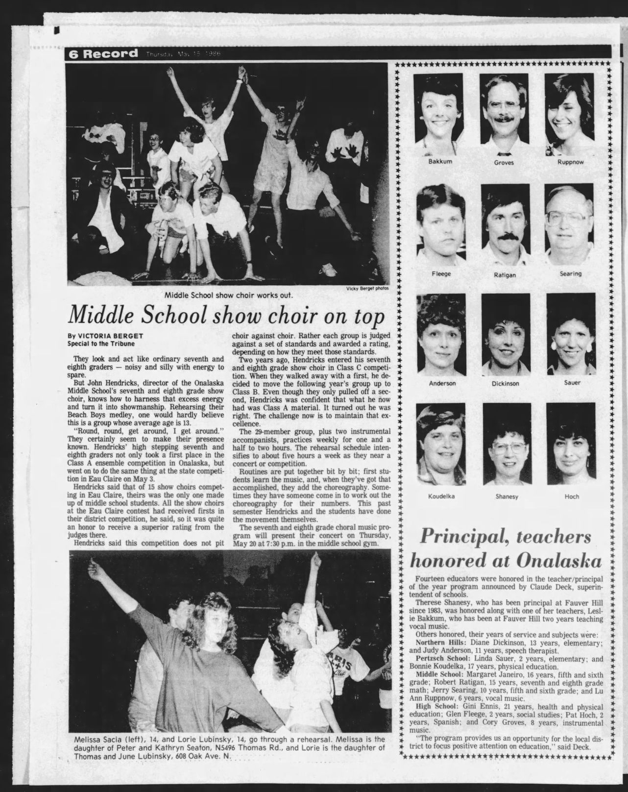 1986: Onalaska School District